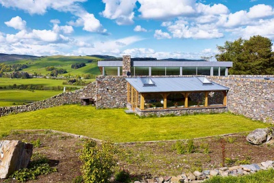 A sustainable farmhouse built from locally sourced materials