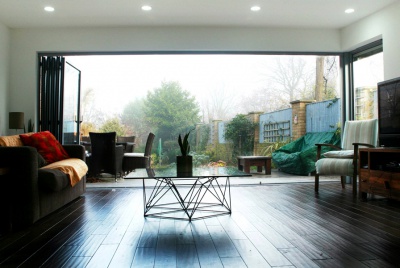 Architect designed house extension Brockley Lewisham SE4 - View to the garden